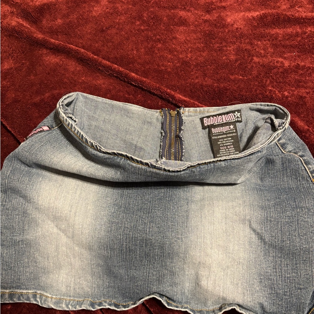 Vintage Bubblegum Women's Blue Denim mini skirt